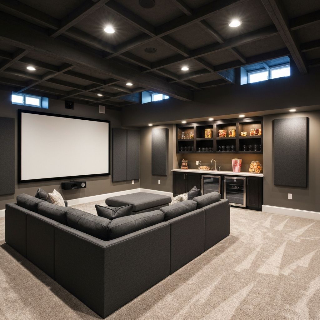 A finished basement