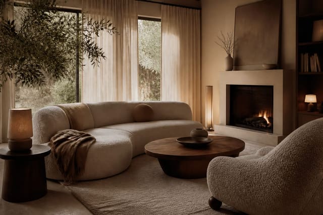 Bouclé Fabric Guide: The Cozy Texture That Took Over Design, shown as warm editorial Re-Design photography with believable residential scale, no overlaid text, no watermark