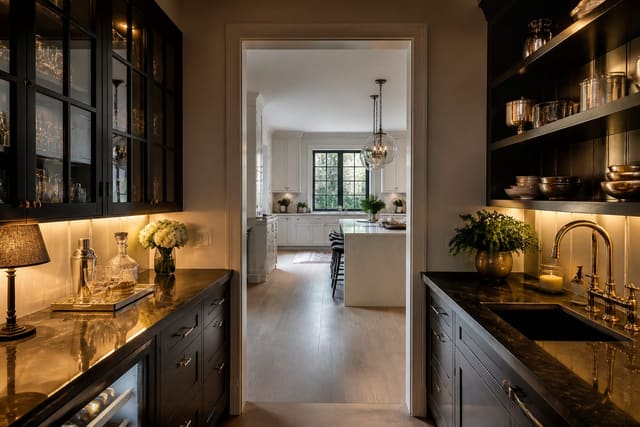 Butler's Pantry Ideas in a kitchen, shown as a warm editorial Re-Design concept