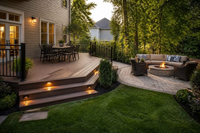 Deck vs Patio: Which Is the Better Choice for Your Backyard?, shown as warm editorial Re-Design photography with believable residential scale, natural light, clear material detail, no overlaid text, no watermark