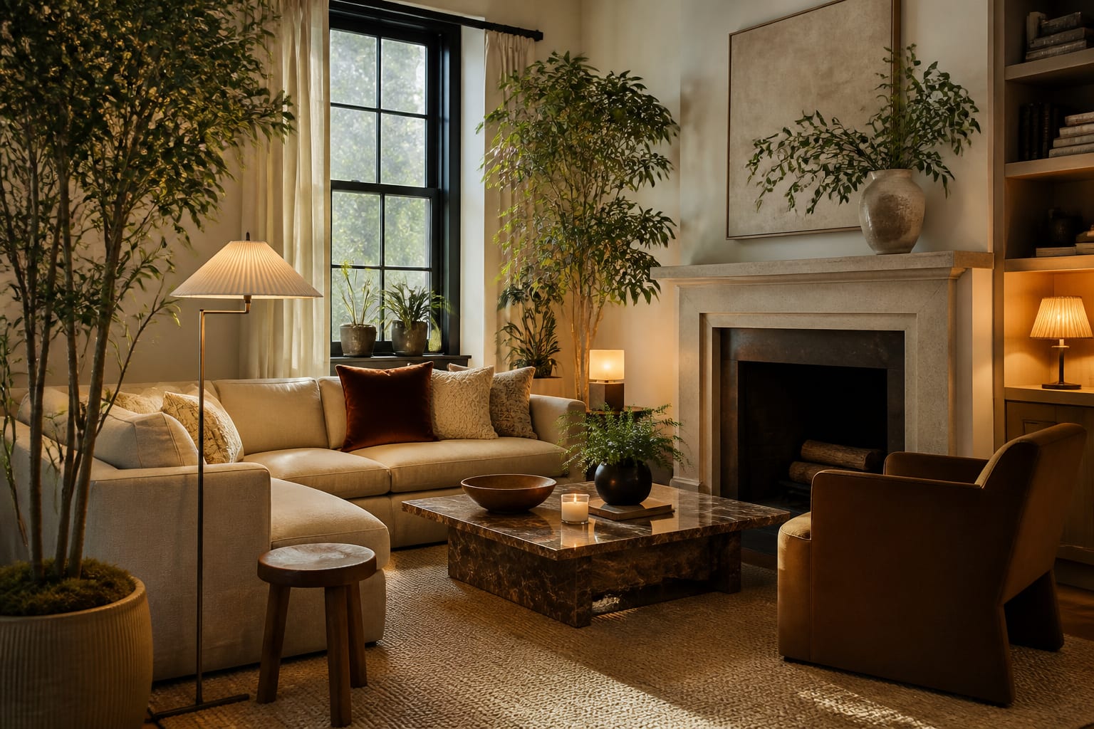 Decorating With Indoor Plants So They Look Styled and Stay Alive, shown as warm editorial Re-Design photography with believable residential scale, natural light, clear material detail, no overlaid text, no watermark