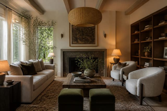 DIY Home Decor Ideas That Look Professional, Not Homemade, shown as warm editorial Re-Design interior photography with layered materials and lighting
