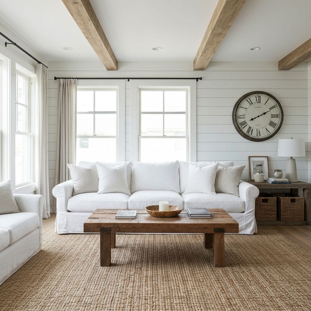 A farmhouse living room