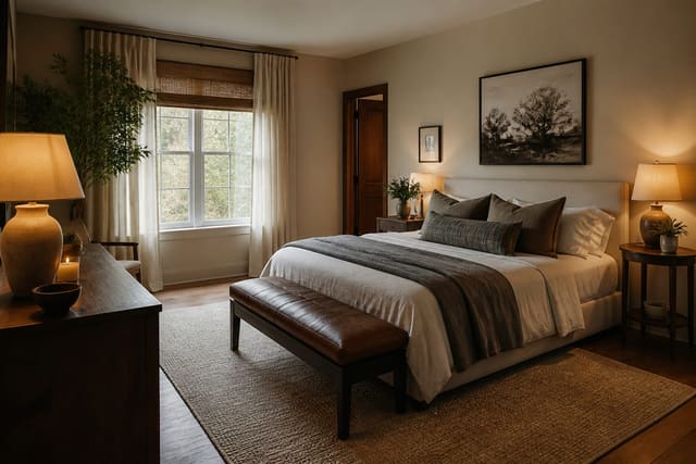 Feng Shui Bedroom Guide: Sleep Better With Better Design, shown as warm editorial Re-Design photography of a warm editorial bedroom design scene with believable residential scale, no overlaid text, no watermark