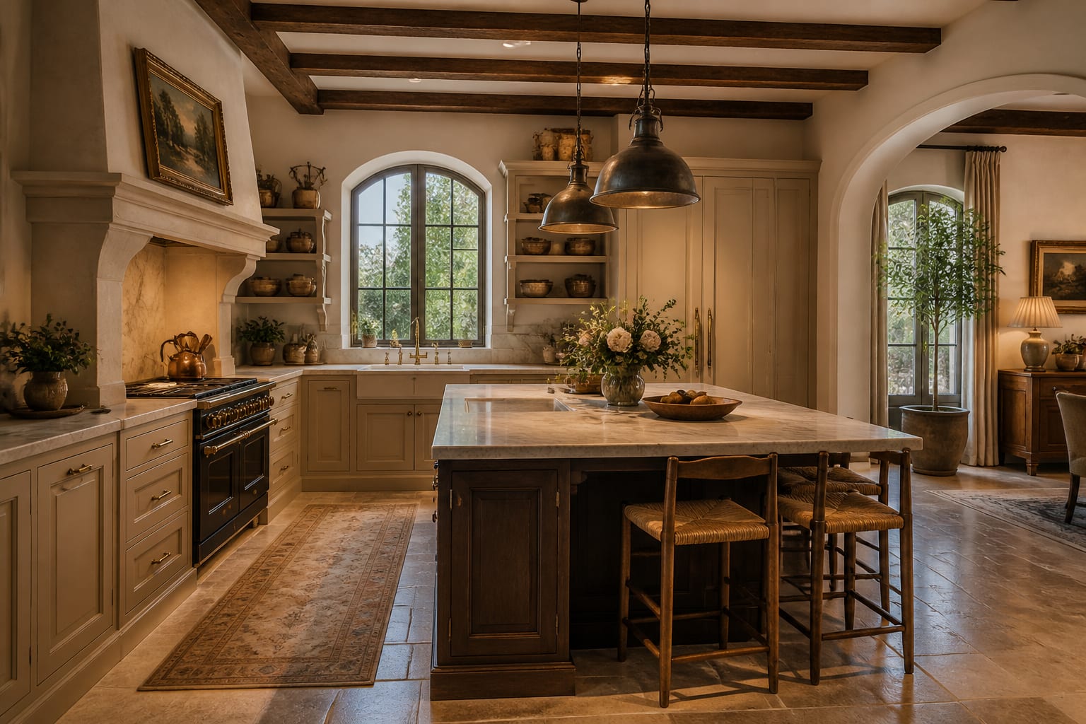 French Country Kitchen Ideas Built for Cooking and Gathering shown as a finished Re-Design editorial room concept
