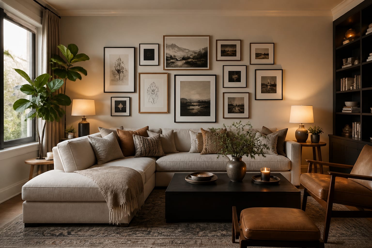 Gallery Wall Ideas: Layout Formulas That Remove the Guesswork, shown as warm editorial Re-Design photography with believable residential scale, natural light, clear material detail, no overlaid text, no watermark