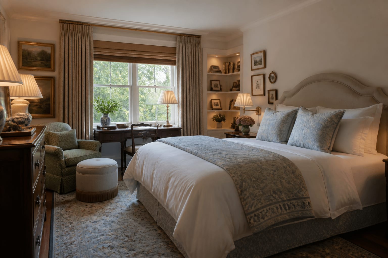 Grandmillennial Bedroom Ideas for a Soft, Collected Retreat shown as a finished Re-Design editorial room concept