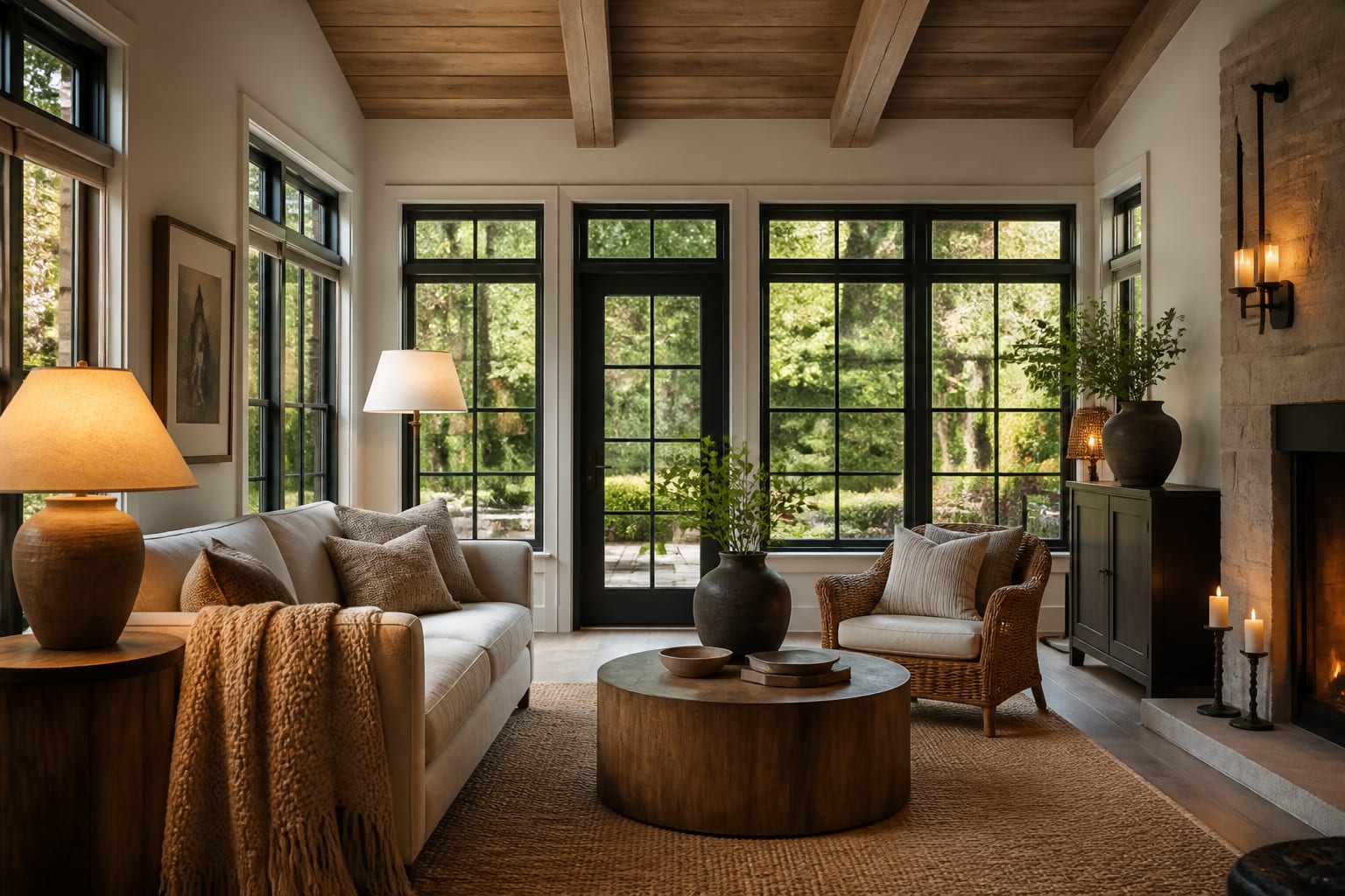 Home Addition Cost Guide: Room Additions, ADUs, and Sunrooms, shown as warm editorial Re-Design interior photography with layered materials and lighting