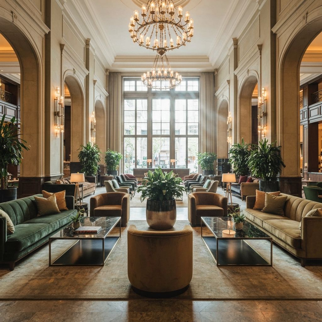 A hotel lobby