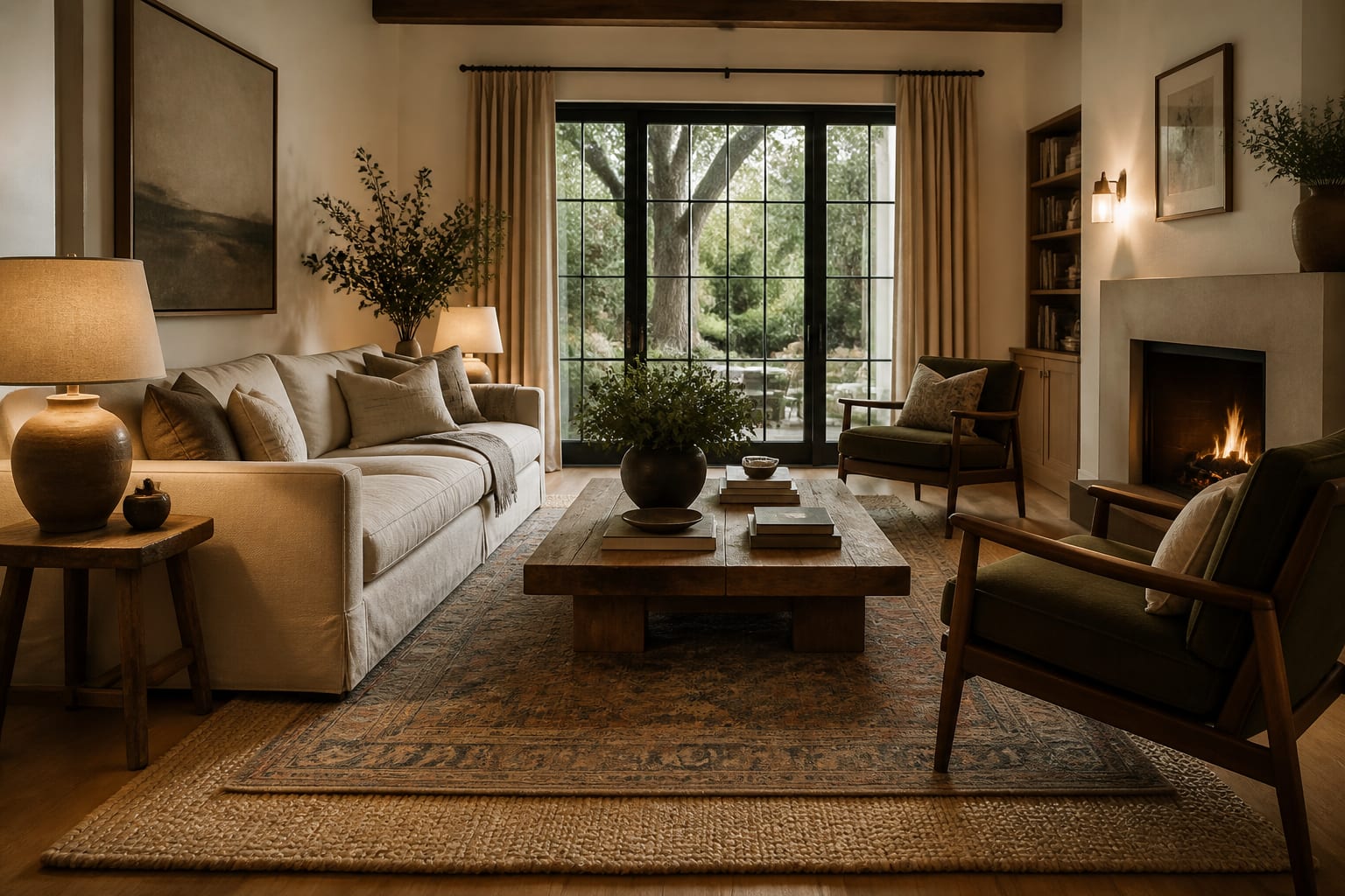 How to Layer Rugs: The Two-Rug Technique That Works in Any Room, shown as warm editorial Re-Design photography with believable residential scale, natural light, clear material detail, no overlaid text, no watermark