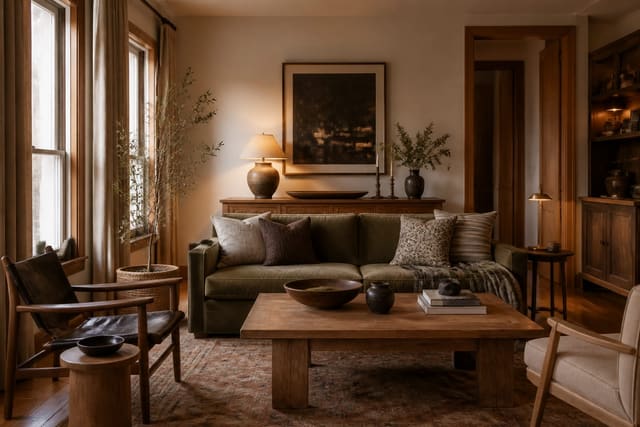 How to Mix Wood Tones Without It Looking Like a Mistake, shown as warm editorial Re-Design photography with believable residential scale, natural light, clear material detail, no overlaid text, no watermark