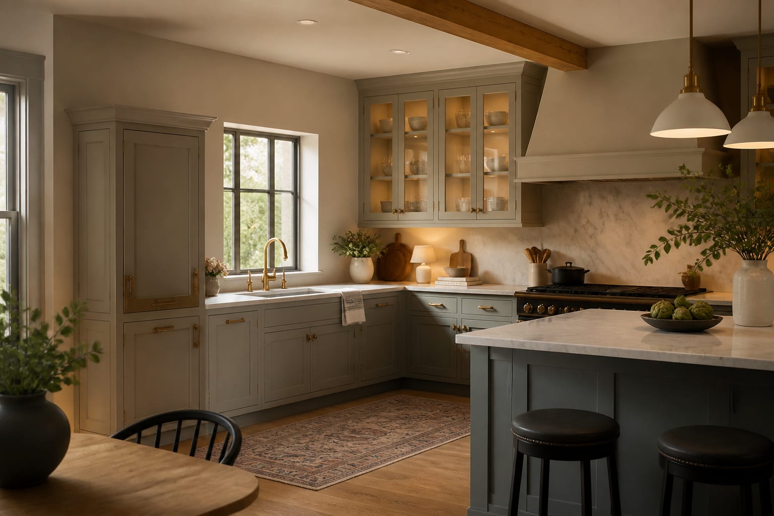 Kitchen Cabinet Paint Ideas in a kitchen, shown as a warm editorial Re-Design concept