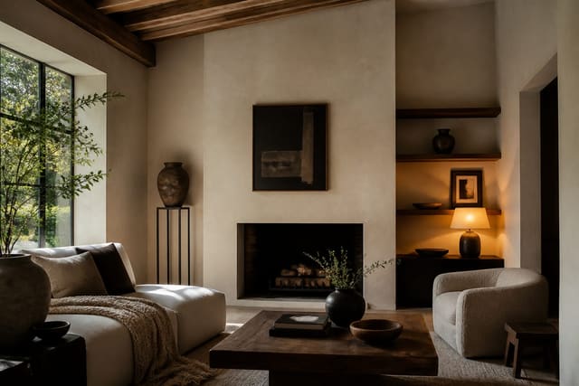 Limewash Paint Guide: Texture, Application, and Where It Works, shown as warm editorial Re-Design photography with believable residential scale, no overlaid text, no watermark