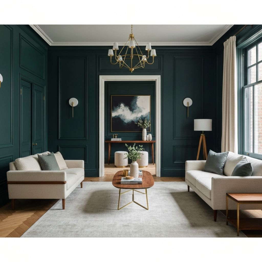 A styled living room