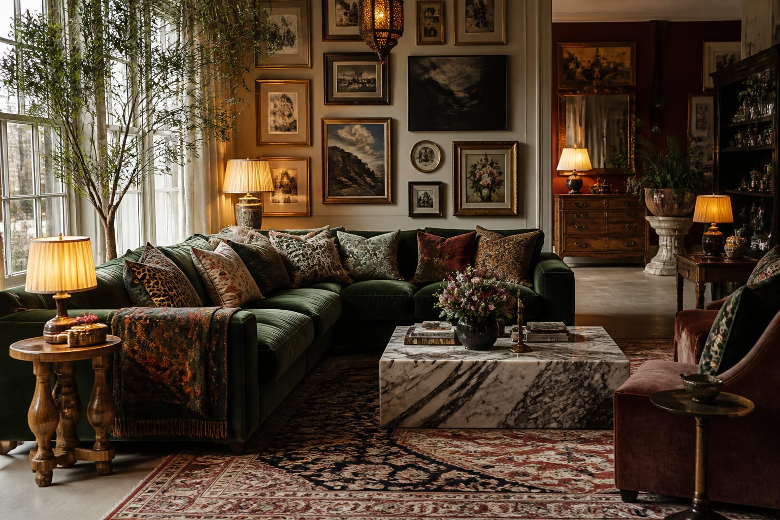 Maximalism Is Back: Why 2026 Is the Year of More, shown as warm editorial Re-Design photography with believable residential scale, no overlaid text, no watermark