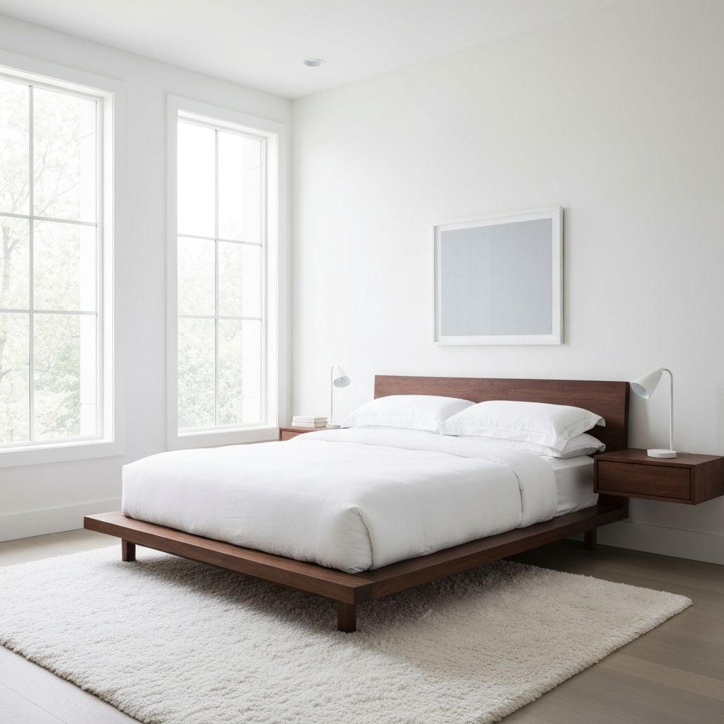 A minimalist bedroom