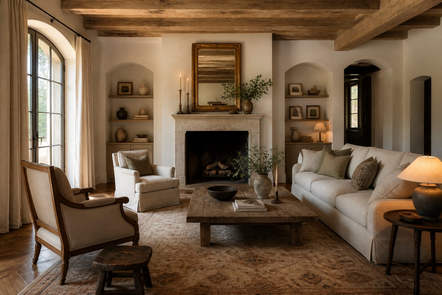 Modern French Country Style Without Losing Its Soul shown as a finished Re-Design editorial room concept