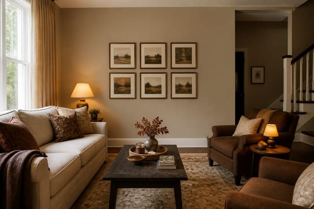 Eggshell vs Satin vs Matte: The Room-by-Room Paint Finish Guide, shown as warm editorial Re-Design photography of a warm editorial residential interior design scene with believable residential scale, no overlaid text, no watermark
