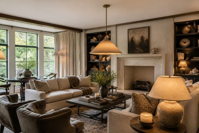 Pendant Light Ideas in a finished home interior, shown as a warm editorial Re-Design concept