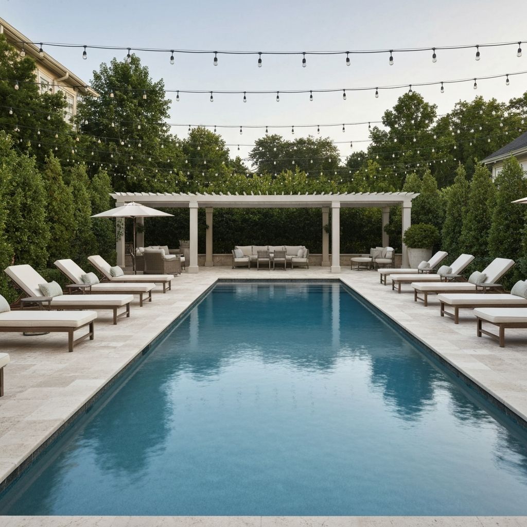 A pool deck