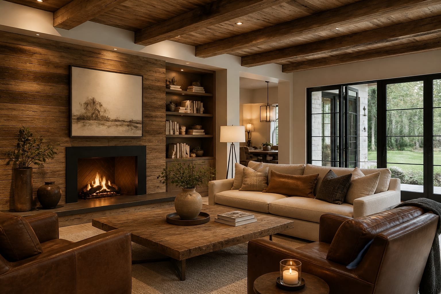 Reclaimed Wood Interior Design: Sustainable Style With a Story, shown as warm editorial Re-Design photography of a warm editorial residential interior design scene with believable residential scale, no overlaid text, no watermark