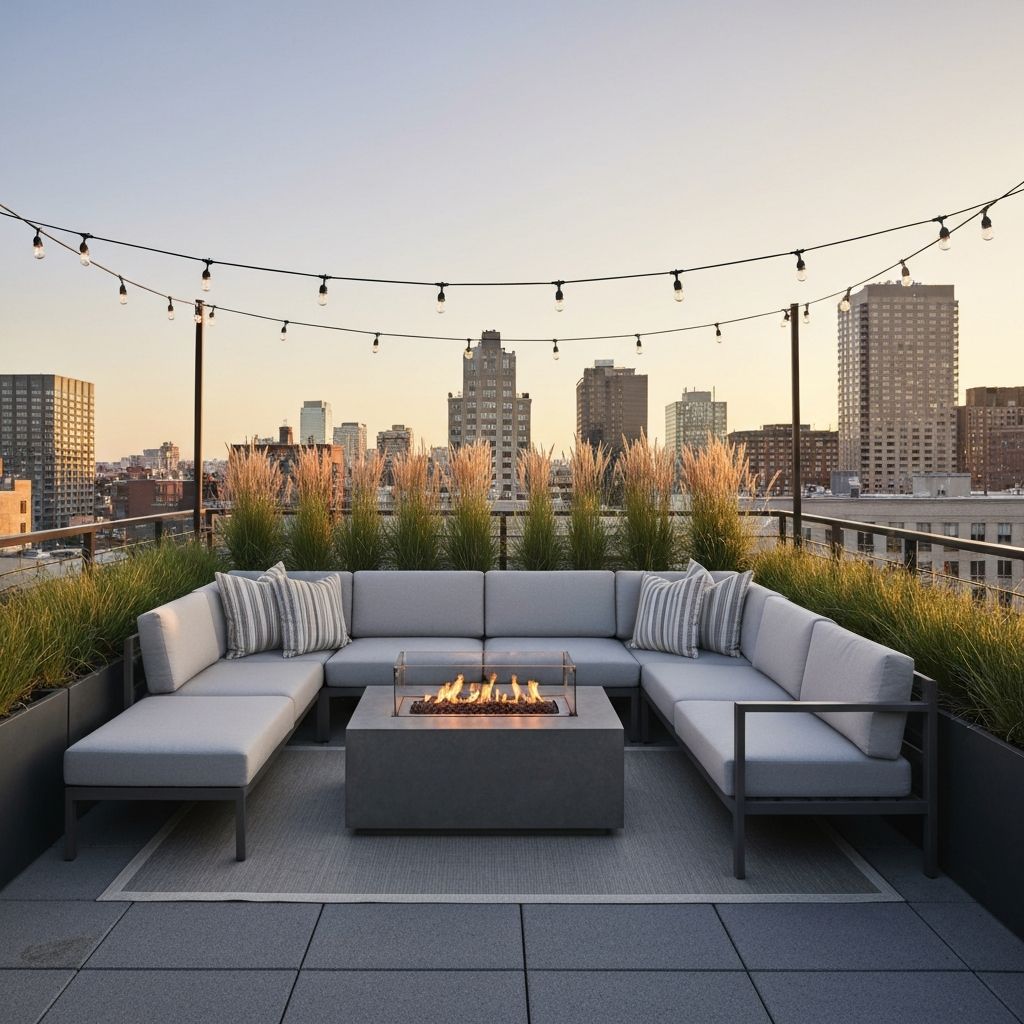 A rooftop terrace