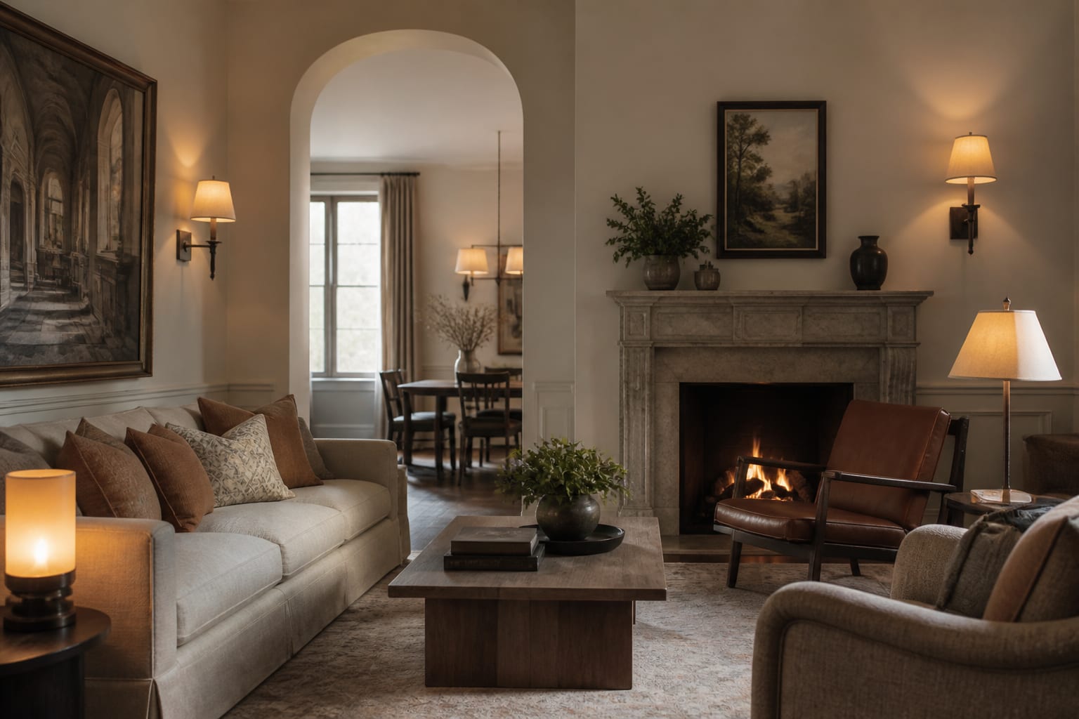 Sconce Lighting Ideas in a finished home interior, shown as a warm editorial Re-Design concept