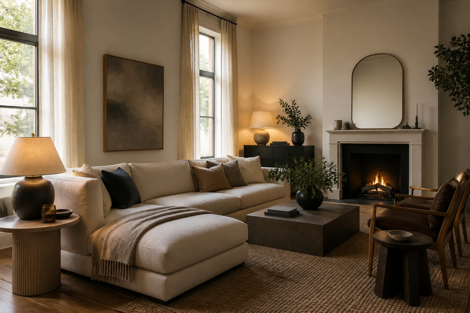 Sofa Placement Rules: Where to Put Your Sofa in Any Room Shape, shown as warm editorial Re-Design photography with believable residential scale, natural light, clear material detail, no overlaid text, no watermark