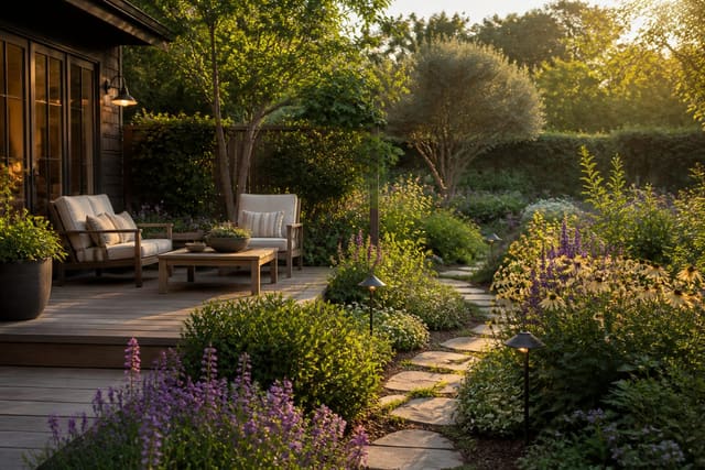 Spring Planting Guide: What to Plant and When for a Summer Full of Color, shown as warm editorial outdoor Re-Design photography with believable residential scale, no overlaid text, no watermark