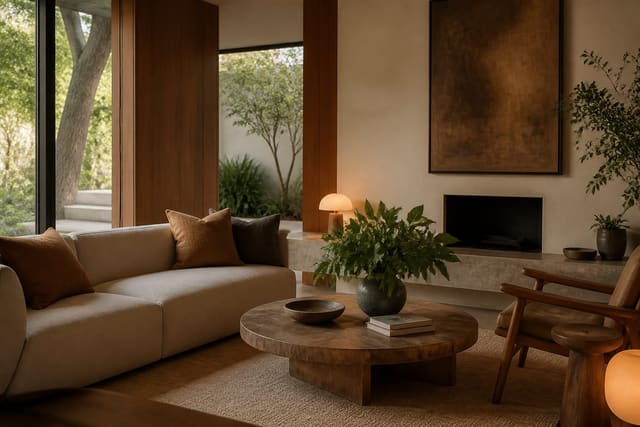 Wellness Design Trends: Spaces That Support Mental Health, shown as warm editorial Re-Design photography with believable residential scale, no overlaid text, no watermark