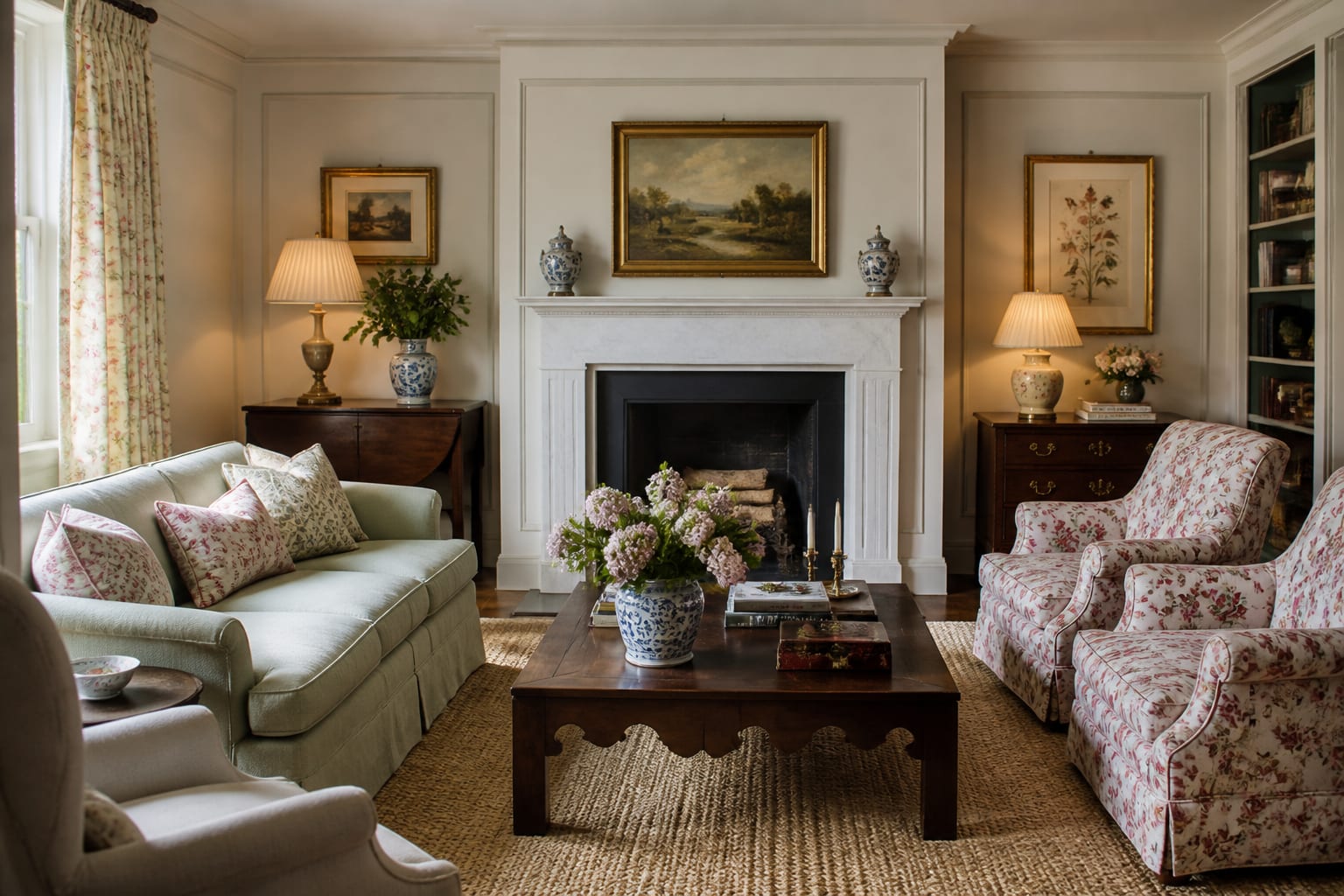 What Is Grandmillennial Style? A Clear Guide to Granny Chic shown as a finished Re-Design editorial room concept