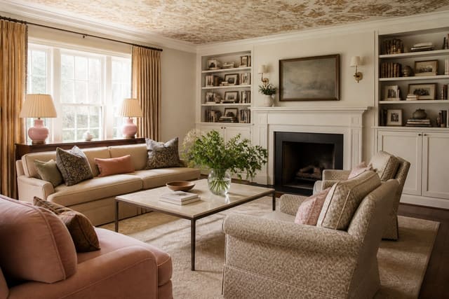 What's Out of Style in Interior Design in 2026, shown as warm editorial Re-Design photography with believable residential scale, no overlaid text, no watermark