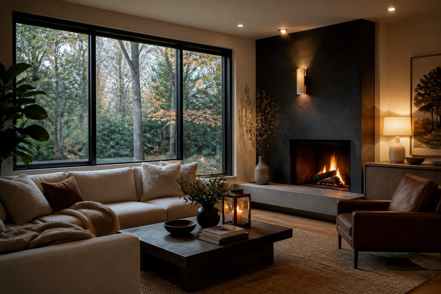 Window Replacement Cost Guide: What to Expect From Single Panes to Triple Glazing, shown as warm editorial Re-Design interior photography with layered materials and lighting